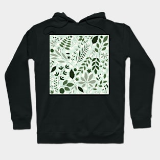 Simple Pattern 8 - Nature, flowers, green Hoodie